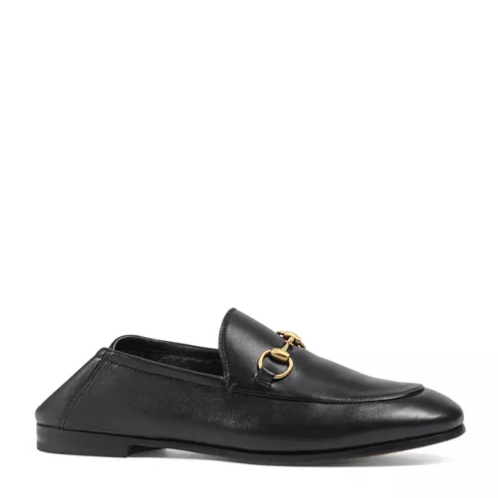 Gucci Black Brixton collapsible Leather Loafers - Picture 3 of 7